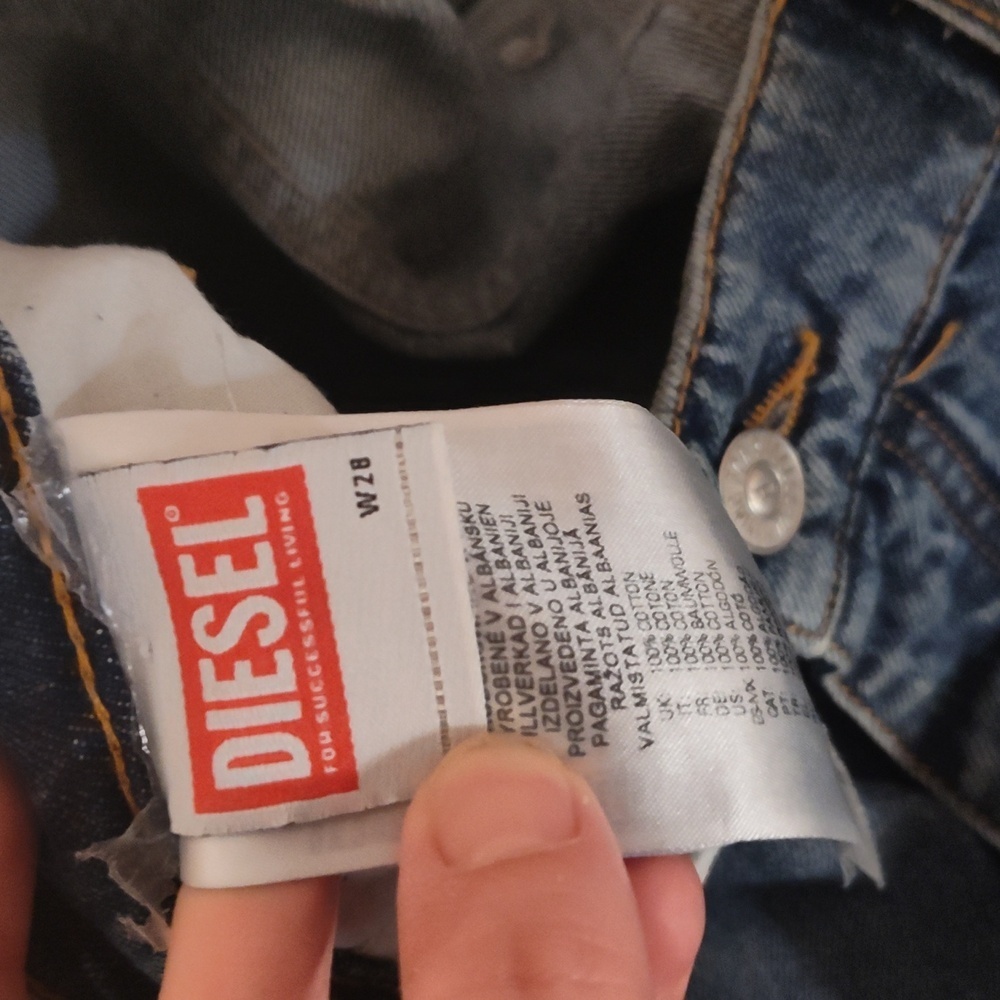 Diesel straight jeans 1996 d-sire 0njan size 28 baggy wide leg cargo Y2K style - Picture 13 of 16
